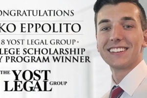 Yost Legal Group Selects Recipient of 2018 College Essay Scholarship